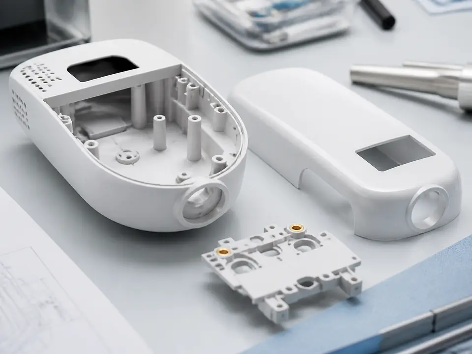 Representative medical plastic prototype component design for equipment applications